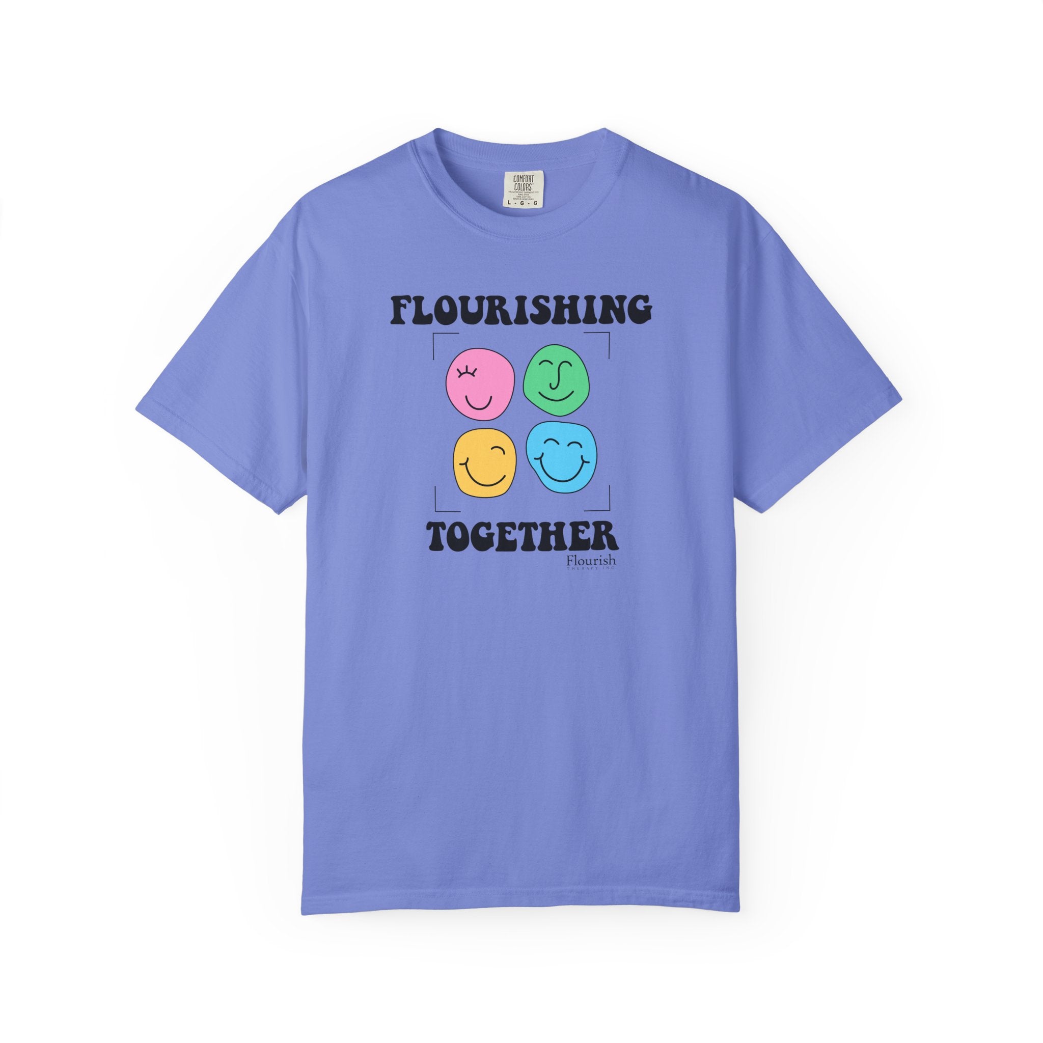 Faces Flourishing Together T-Shirt - Flourish Therapy Collection